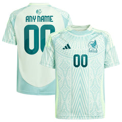 Mexico National Team Youth 2024 Away Replica Custom Jersey - Adidas Green