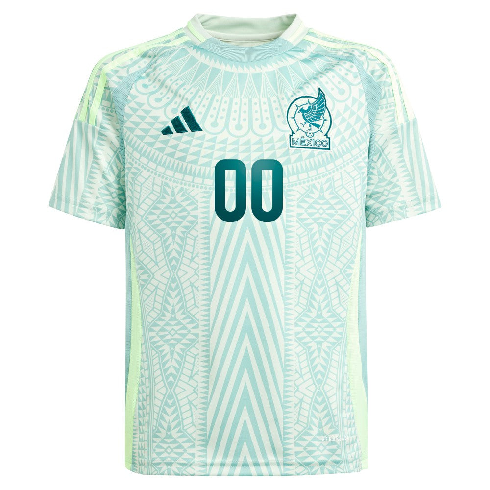 Mexico National Team Youth 2024 Away Replica Custom Jersey - Adidas Green