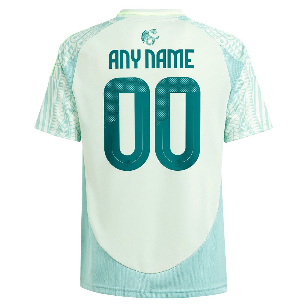 Mexico National Team Youth 2024 Away Replica Custom Jersey - Adidas Green