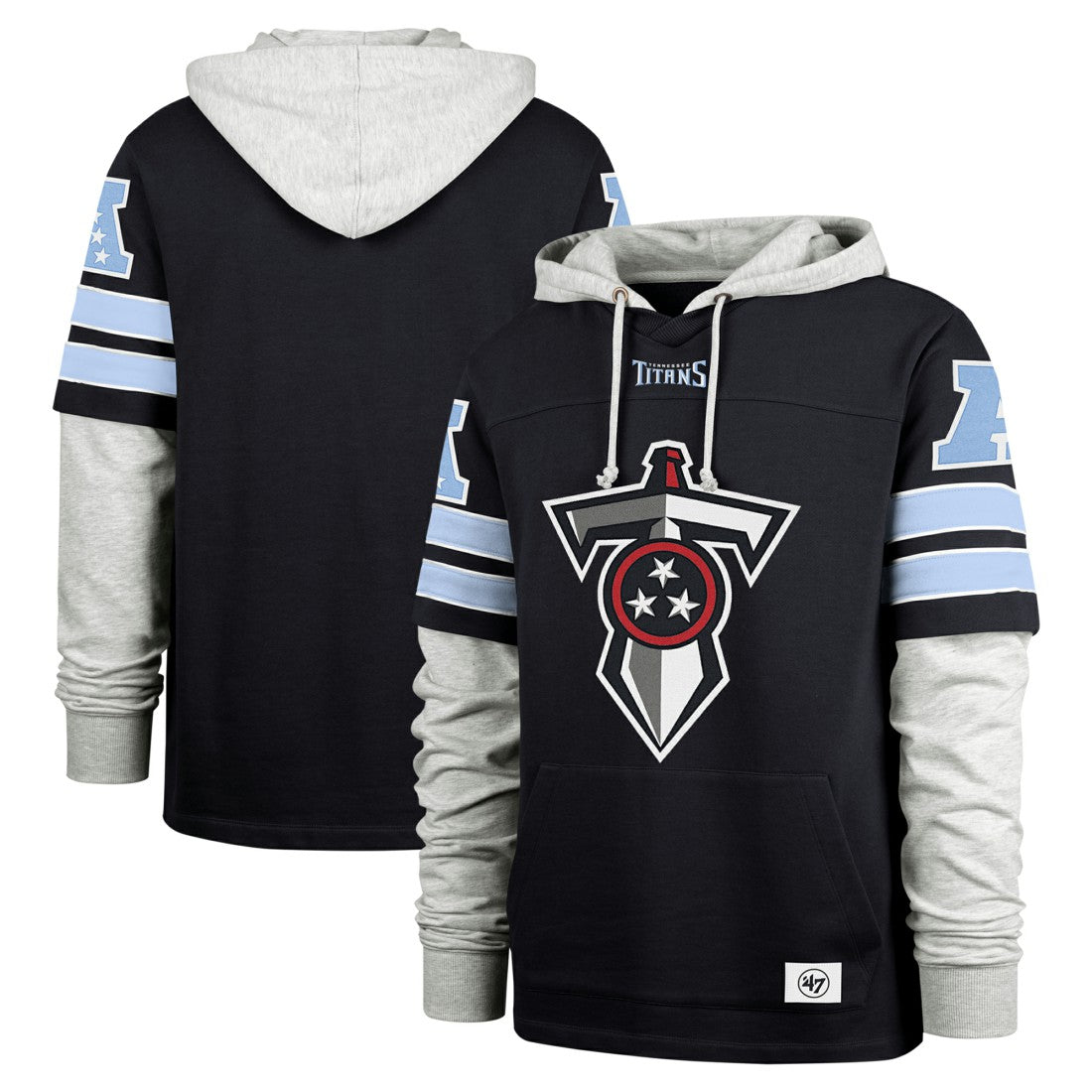'47 Double Header Blitz Cornerback Pullover Hoodie - Tennessee Titans