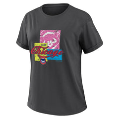 MLB Chicago Cubs WEAR by Erin Andrews Women's Domestic Box Color Boyfriend T-Shirt