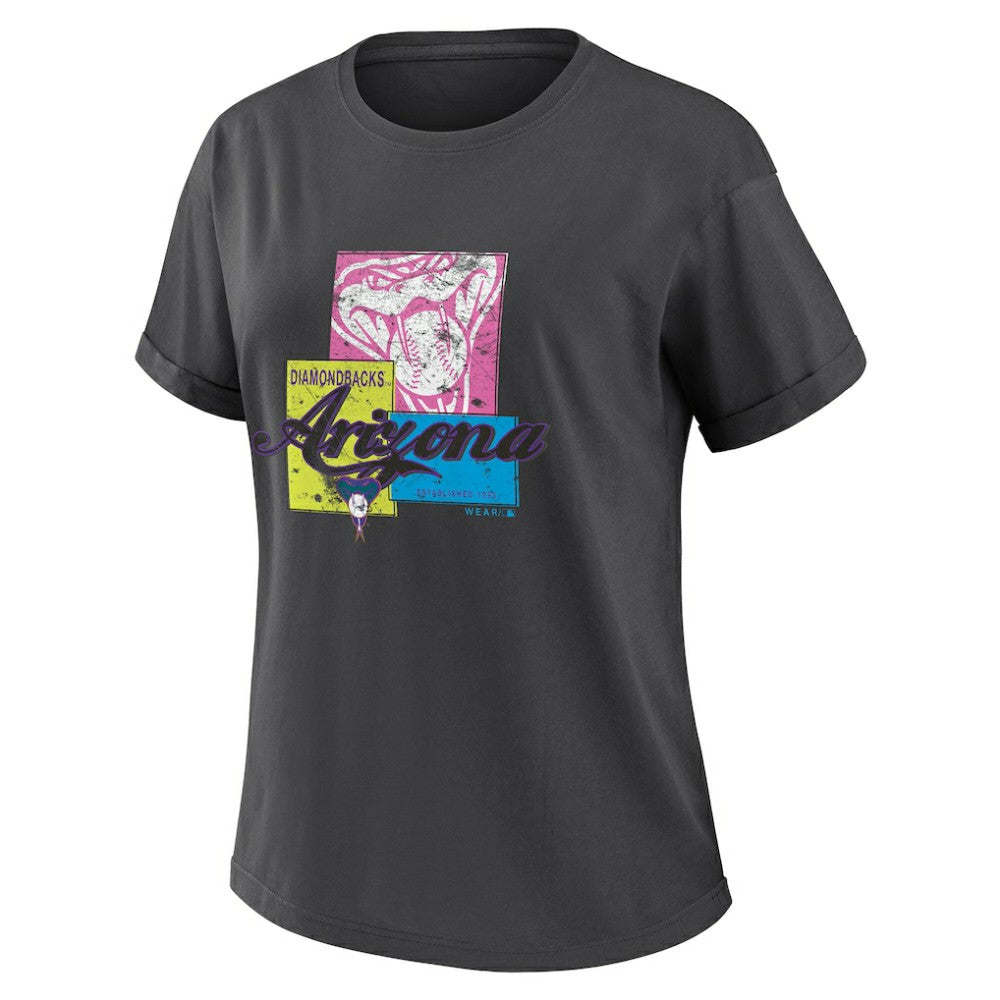 MLB Arizona Diamondbacks WEAR by Erin Andrews Women's Domestic Box Color Boyfriend T-Shirt