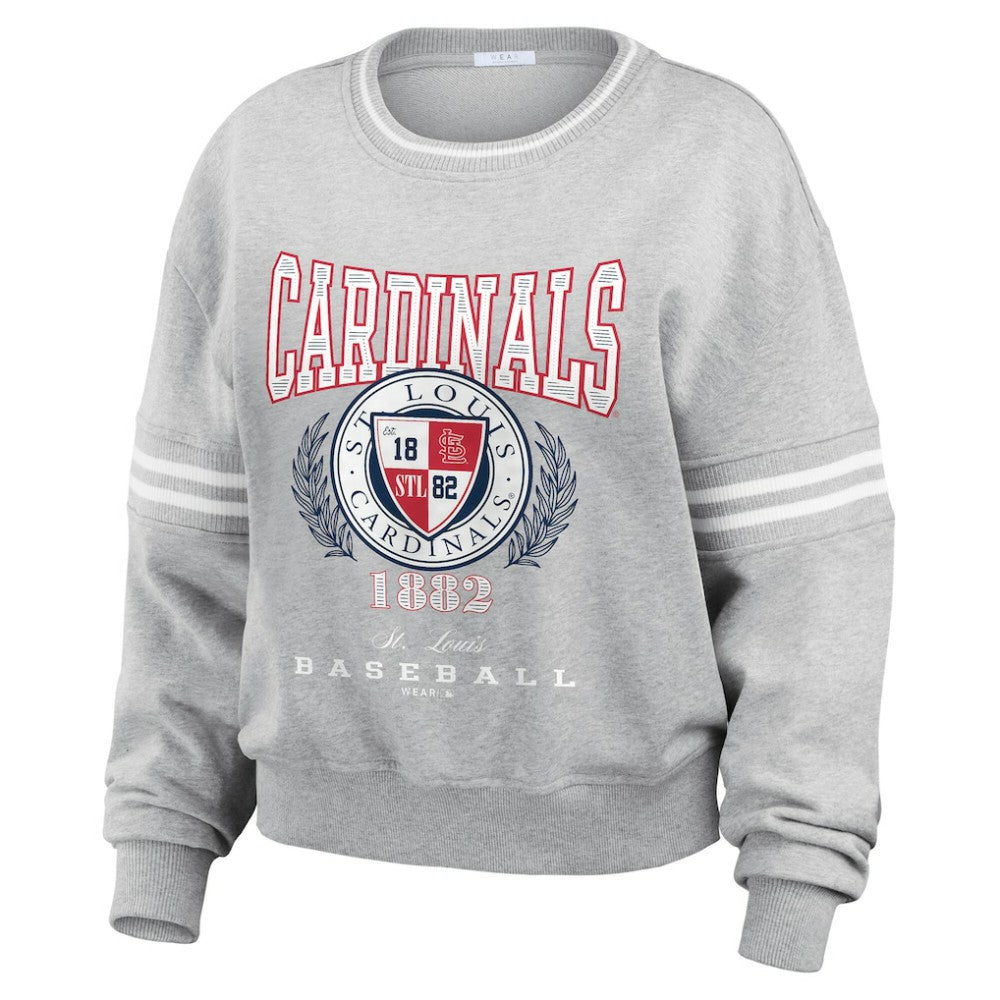 MLB St. Louis Cardinals WEAR by Erin Andrews Women's Domestic Crest Pullover Sweatshirt