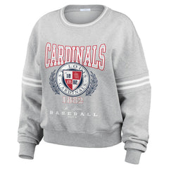 MLB St. Louis Cardinals WEAR by Erin Andrews Women's Domestic Crest Pullover Sweatshirt