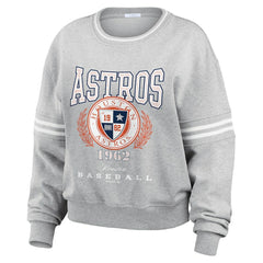 MLB Houston Astros WEAR by Erin Andrews Women's Domestic Crest Pullover Sweatshirt