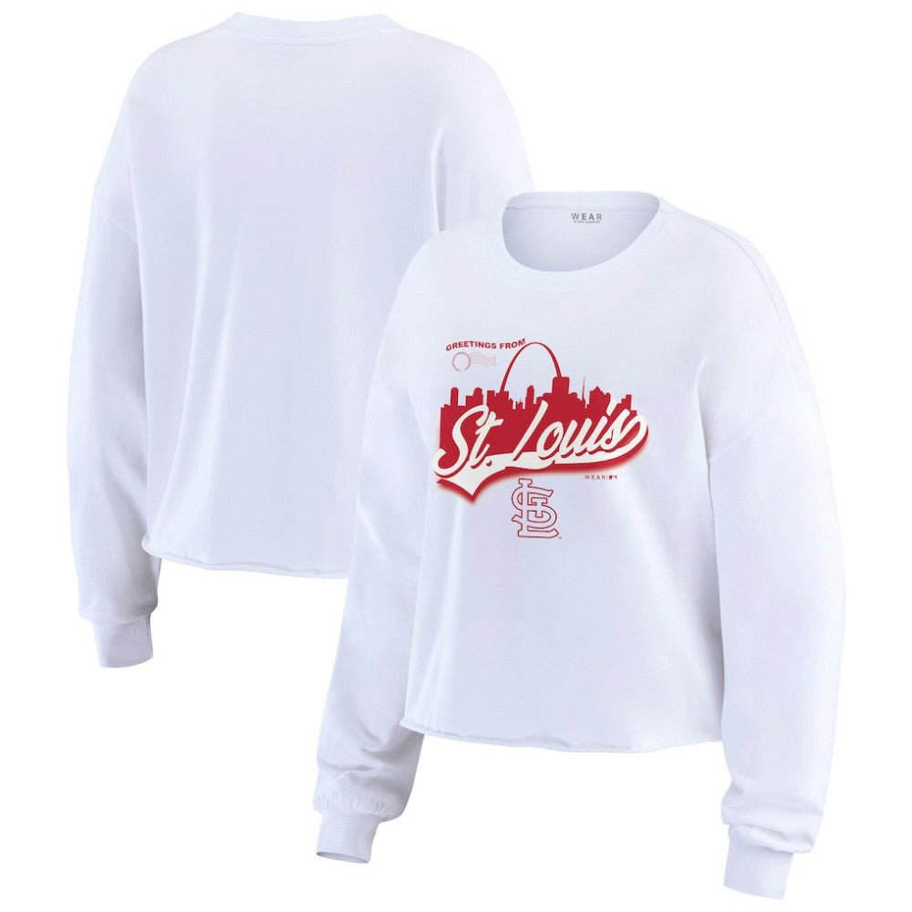 MLB St. Louis Cardinals WEAR by Erin Andrews Women's Domestic Postcard Long Sleeve T-Shirt