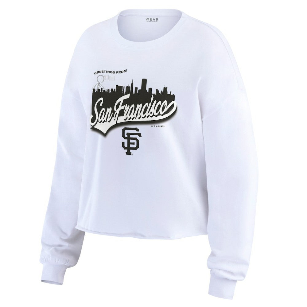 MLB San Francisco Giants WEAR by Erin Andrews Women's Domestic Postcard Long Sleeve T-Shirt