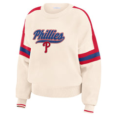 MLB Philadelphia Phillies WEAR by Erin Andrews Women's Stripe Pullover Sweater