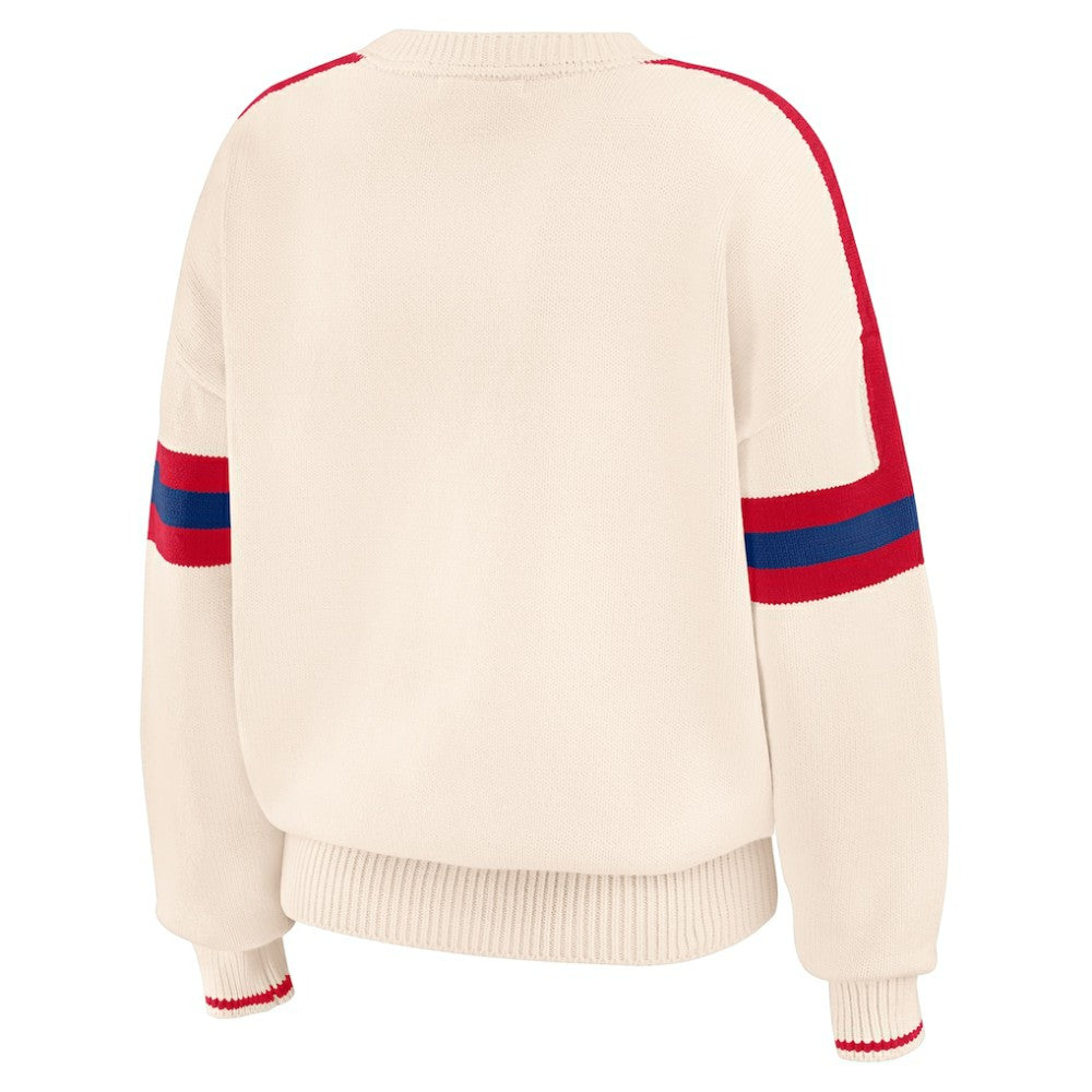 MLB Philadelphia Phillies WEAR by Erin Andrews Women's Stripe Pullover Sweater