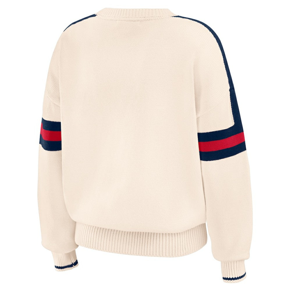 MLB Atlanta Braves WEAR by Erin Andrews Women's Stripe Pullover Sweater