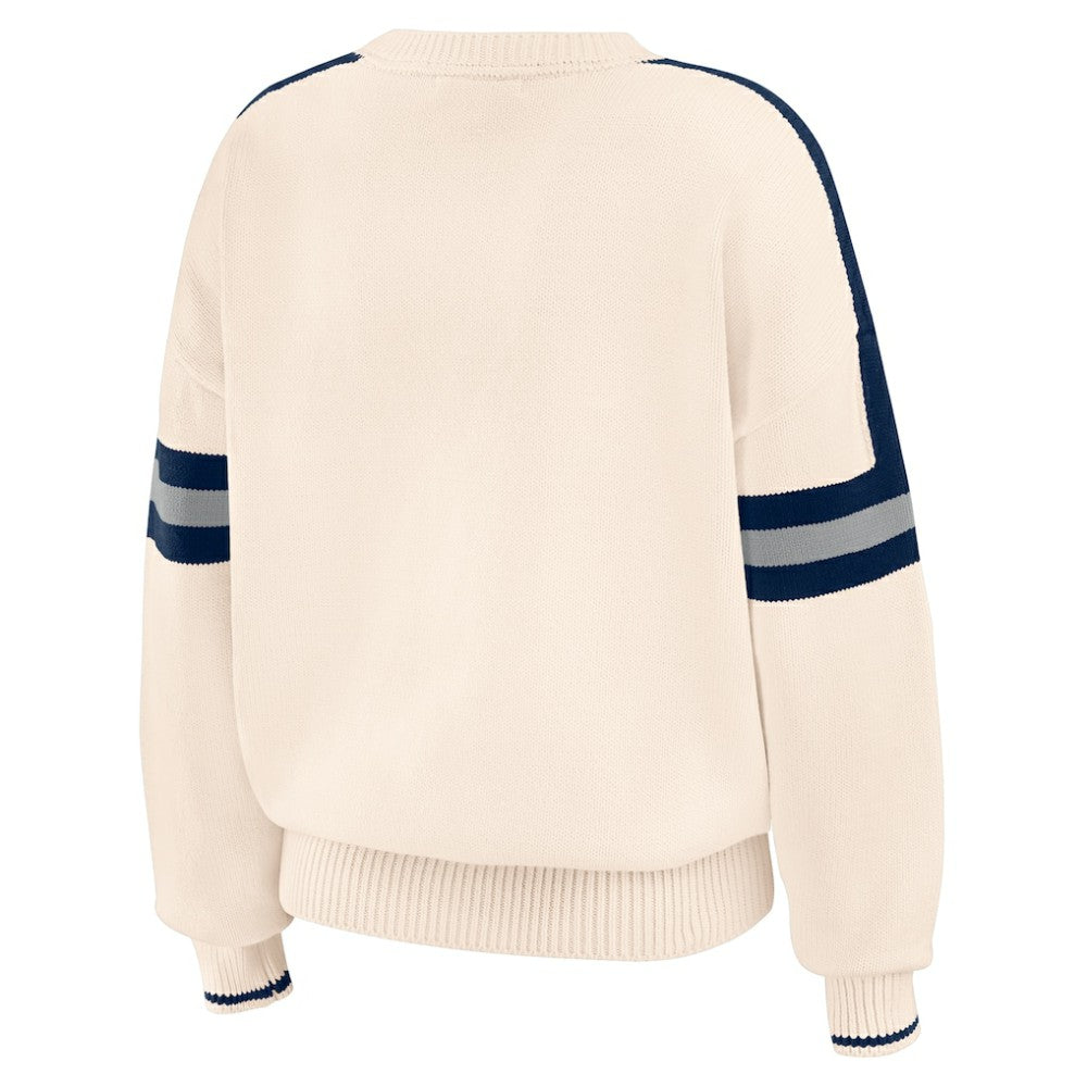 MLB New York Yankees WEAR by Erin Andrews Women's Stripe Pullover Sweater