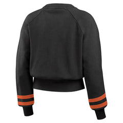 MLB Baltimore Orioles WEAR by Erin Andrews Women's Vintage Washed Cropped Pullover Sweatshirt