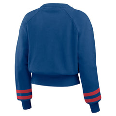 MLB Chicago Cubs WEAR by Erin Andrews Women's Vintage Washed Cropped Pullover Sweatshirt