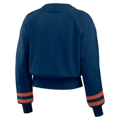 MLB Houston Astros WEAR by Erin Andrews Women's Vintage Washed Cropped Pullover Sweatshirt