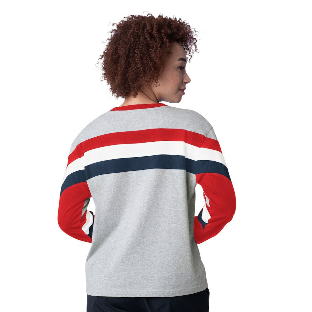 MLB St. Louis Cardinals Starter Women's Triple A Fashion Color Block Long Sleeve Top
