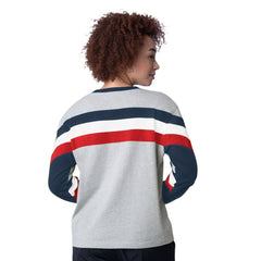 MLB Atlanta Braves Starter Women's Triple A Fashion Color Block Long Sleeve Top