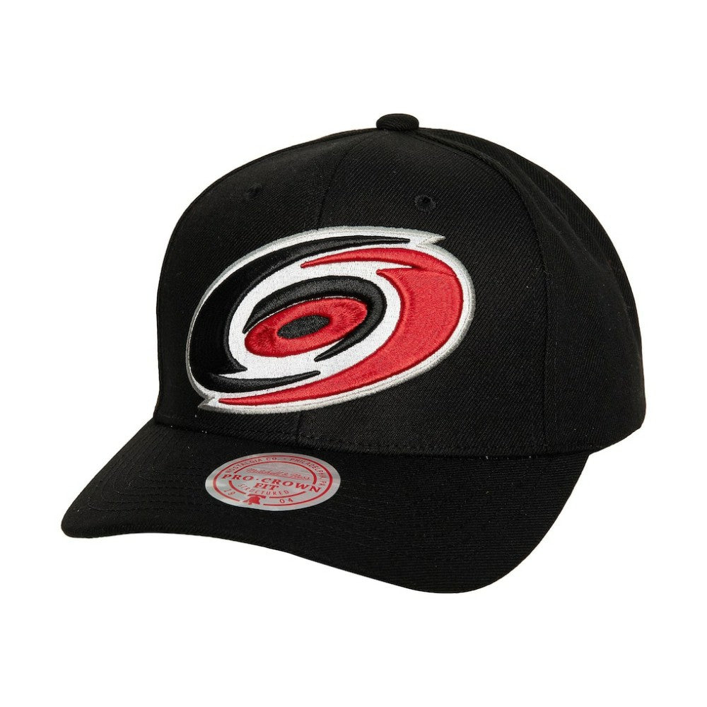NHL Black Carolina Hurricanes Mitchell & Ness Core Team Ground Pro Adjustable Hat