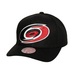 NHL Black Carolina Hurricanes Mitchell & Ness Core Team Ground Pro Adjustable Hat