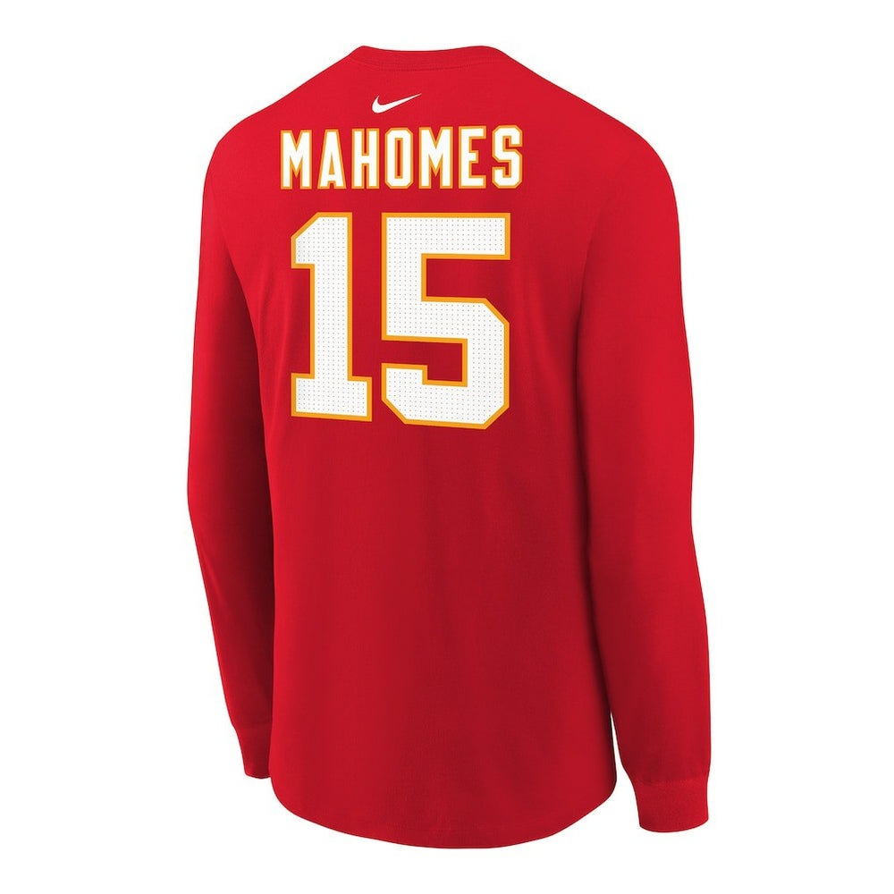 Patrick Mahomes  Youth Player Name & Number Long Sleeve T-Shirt - Kansas City Chiefs