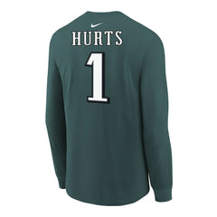 Jalen Hurts  Youth Player Name & Number Long Sleeve T-Shirt - Philadelphia Eagles