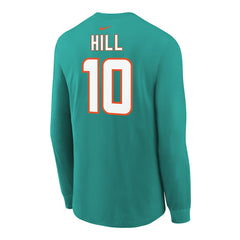 Tyreek Hill  Youth Player Name & Number Long Sleeve T-Shirt - Miami Dolphins