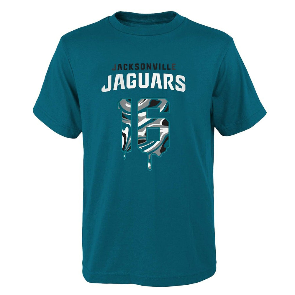 Trevor Lawrence  Youth Mainliner Drip Player Name & Number T-Shirt - Jacksonville Jaguars