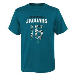Trevor Lawrence  Youth Mainliner Drip Player Name & Number T-Shirt - Jacksonville Jaguars