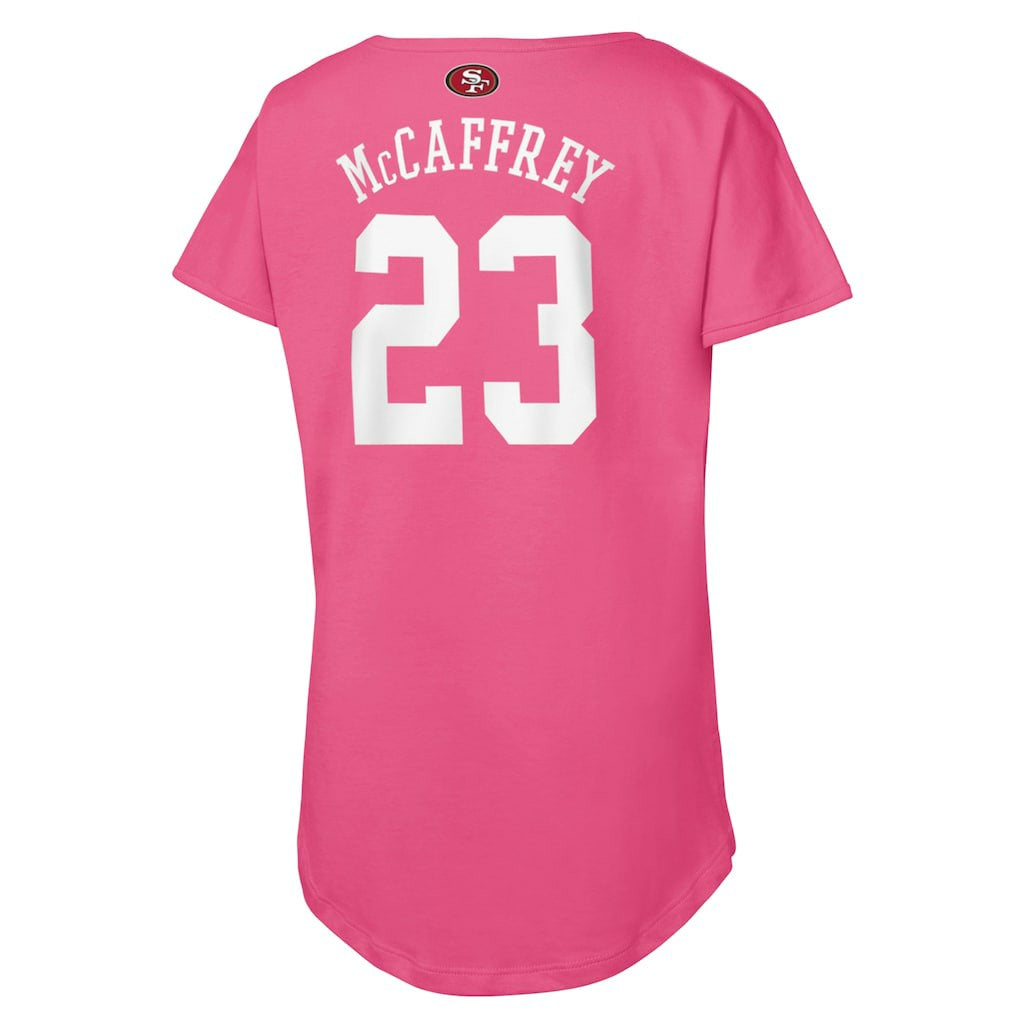 Christian McCaffrey  Girls Youth Player Name & Number T-Shirt - San Francisco 49ers