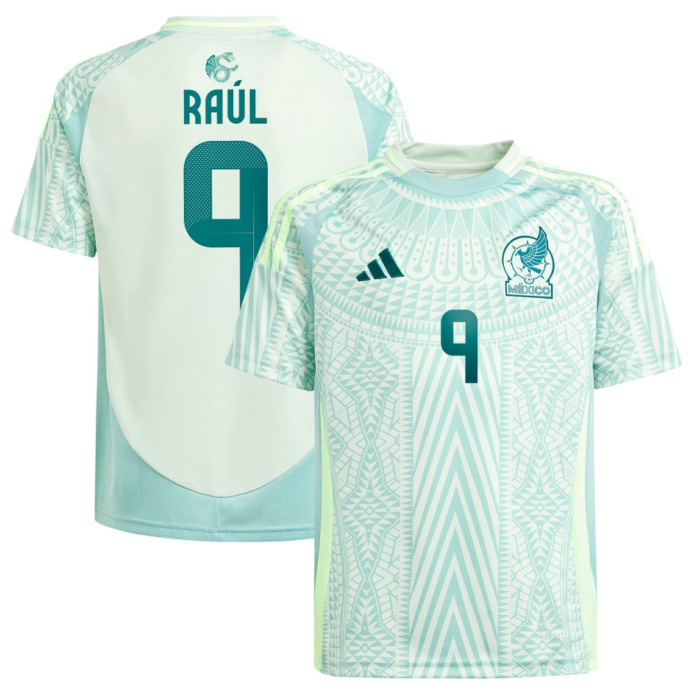 Raul Jimenez Mexico National Team Youth 2024 Away Replica Player Jersey - Adidas Green