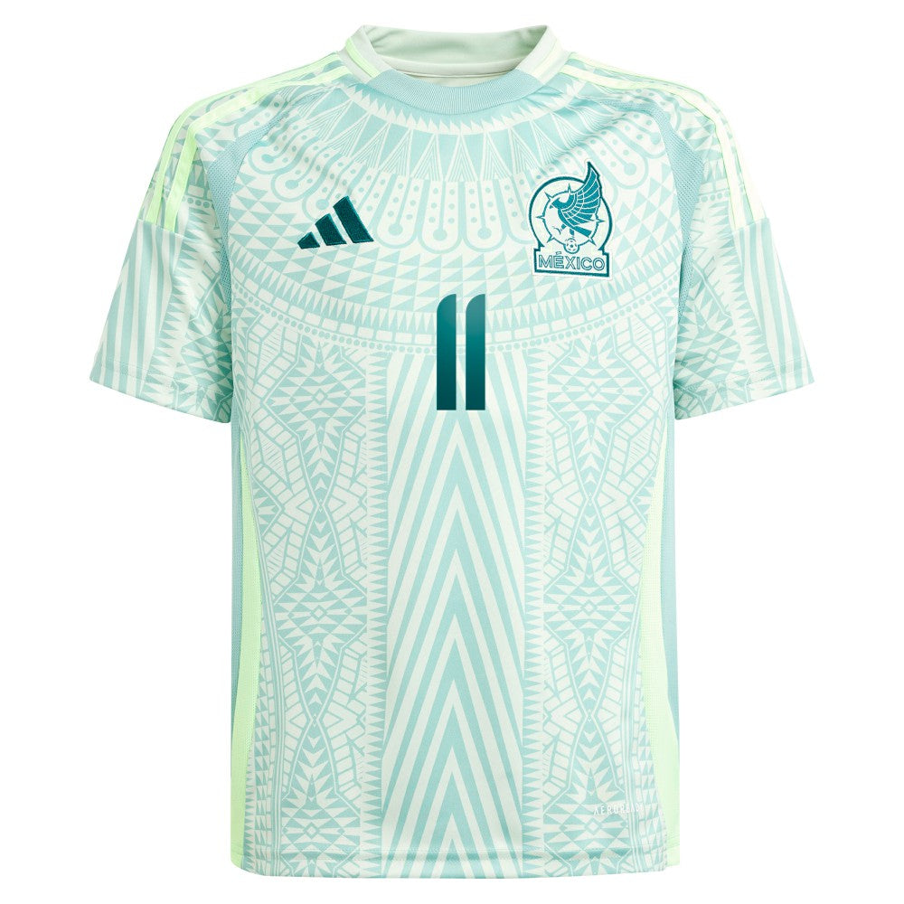 Santiago Giménez Mexico National Team Youth 2024 Away Replica Player Jersey - Adidas Green