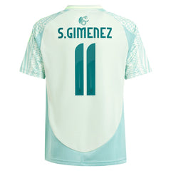 Santiago Giménez Mexico National Team Youth 2024 Away Replica Player Jersey - Adidas Green