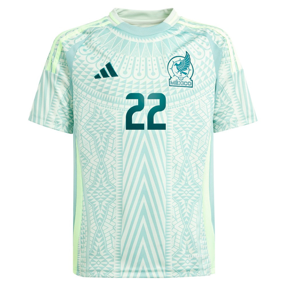 Hirving Lozano Mexico National Team Youth 2024 Away Replica Player Jersey - Adidas Green