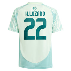 Hirving Lozano Mexico National Team Youth 2024 Away Replica Player Jersey - Adidas Green