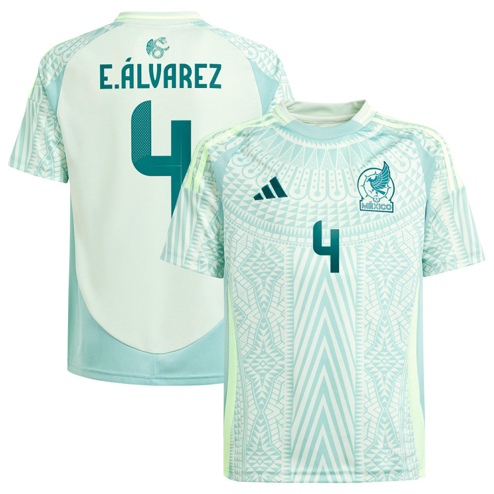Edson Alvarez Mexico National Team Youth 2024 Away Replica Player Jersey - Adidas Green