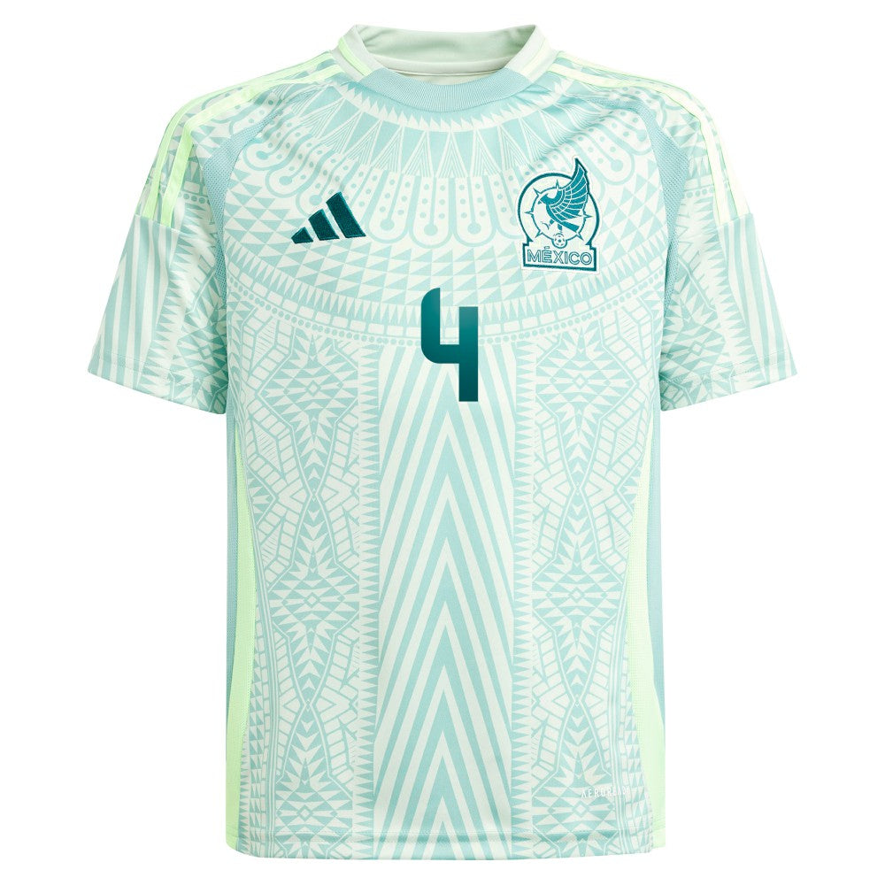 Edson Alvarez Mexico National Team Youth 2024 Away Replica Player Jersey - Adidas Green