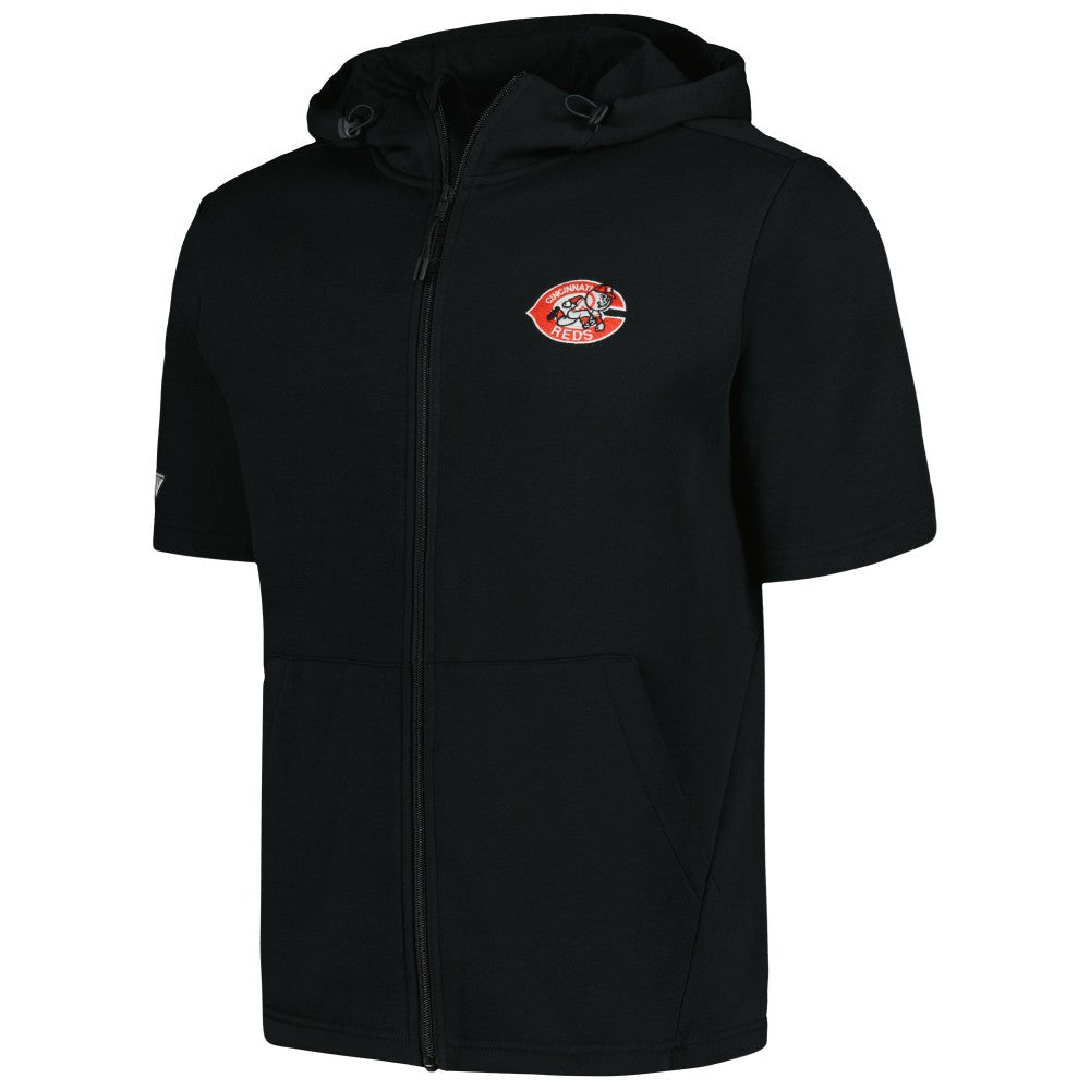 MLB Cincinnati Reds Levelwear Recruit Short Sleeve Full-Zip Hoodie