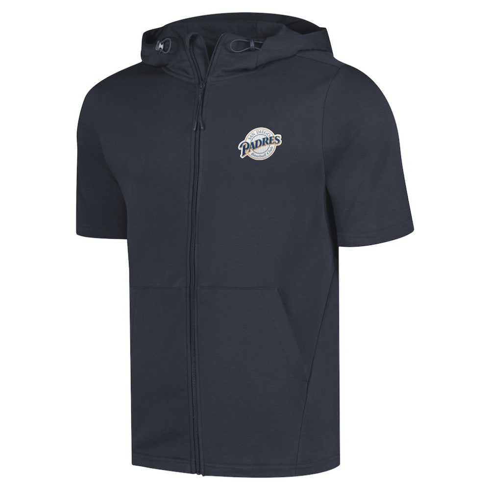 MLB San Diego Padres Levelwear Recruit Short Sleeve Full-Zip Hoodie