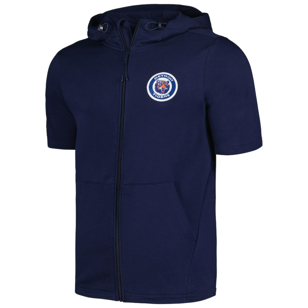 MLB Detroit Tigers Levelwear Recruit Short Sleeve Full-Zip Hoodie