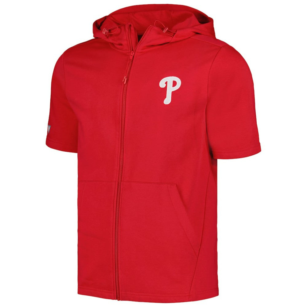 MLB Philadelphia Phillies Levelwear Recruit Short Sleeve Full-Zip Hoodie