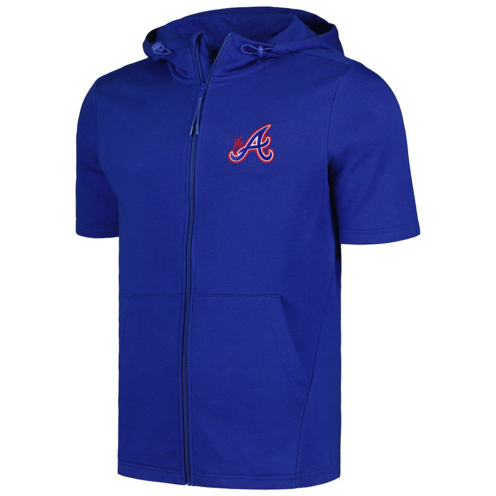 MLB Atlanta Braves Levelwear Recruit Short Sleeve Full-Zip Hoodie