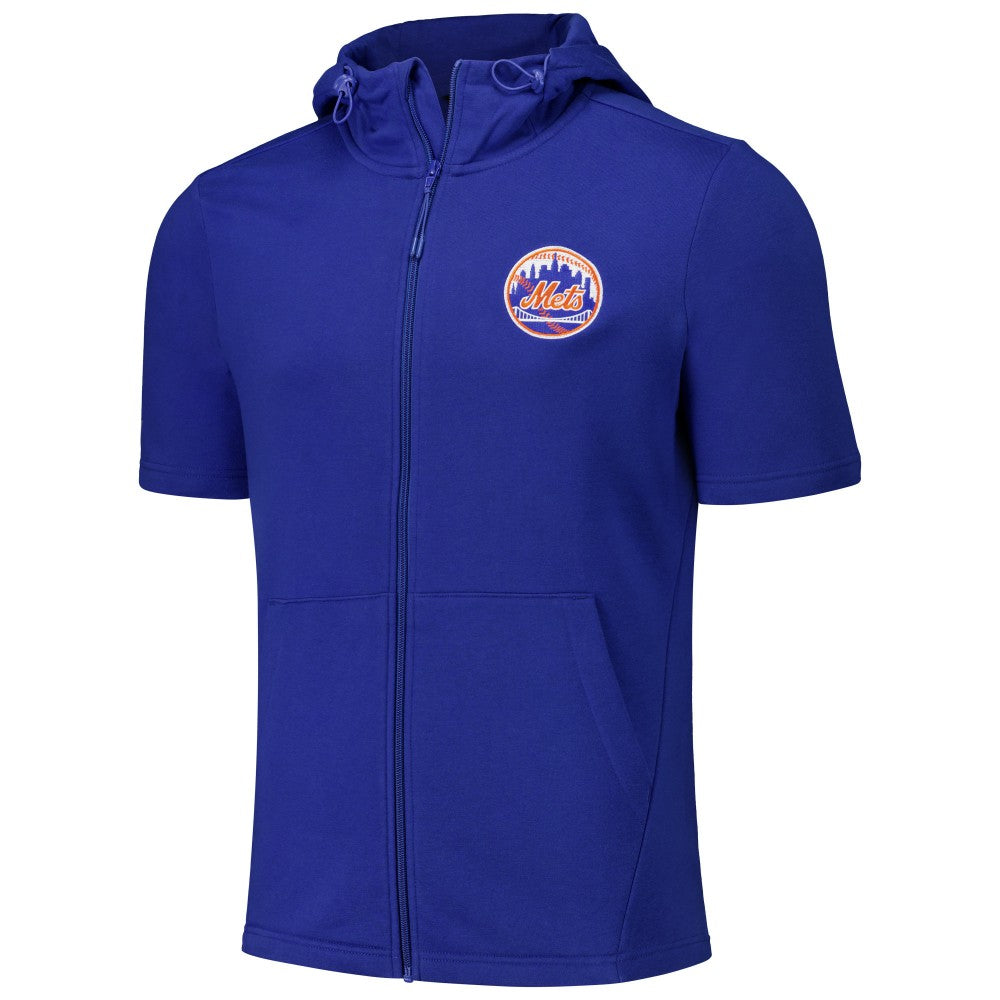 MLB New York Mets Levelwear Recruit Short Sleeve Full-Zip Hoodie