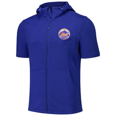 MLB New York Mets Levelwear Recruit Short Sleeve Full-Zip Hoodie