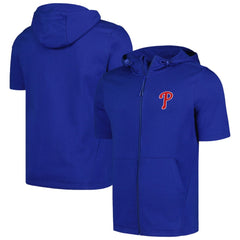 MLB Philadelphia Phillies Levelwear Recruit Short Sleeve Full-Zip Hoodie