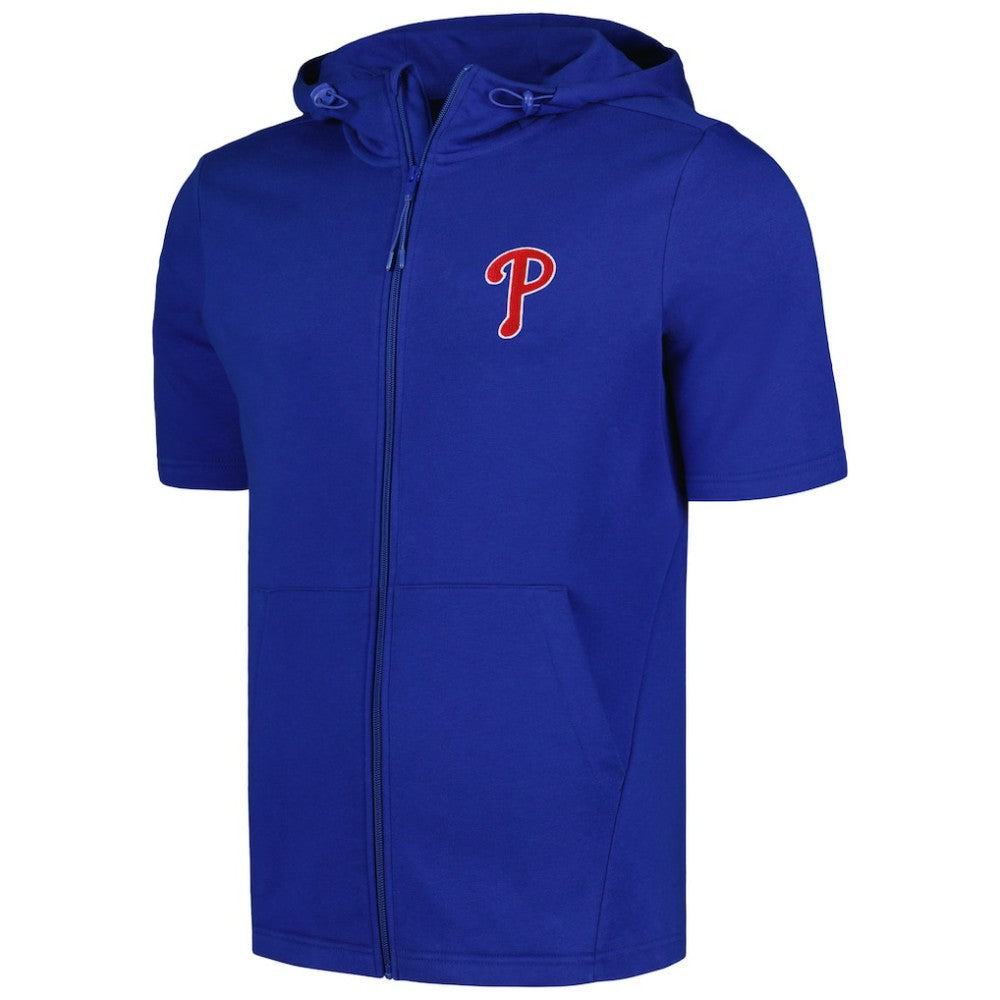 MLB Philadelphia Phillies Levelwear Recruit Short Sleeve Full-Zip Hoodie