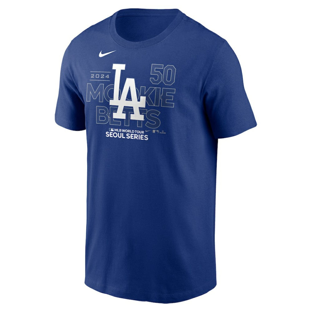MLB Mookie Betts Los Angeles Dodgers Nike 2024 MLB World Tour Seoul Series Player Name & Number Event Stack T-Shirt