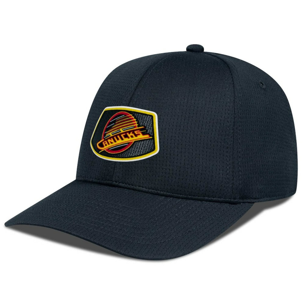 NHL Black Vancouver Canucks Levelwear Retro Skylight Zephyr Adjustable Hat