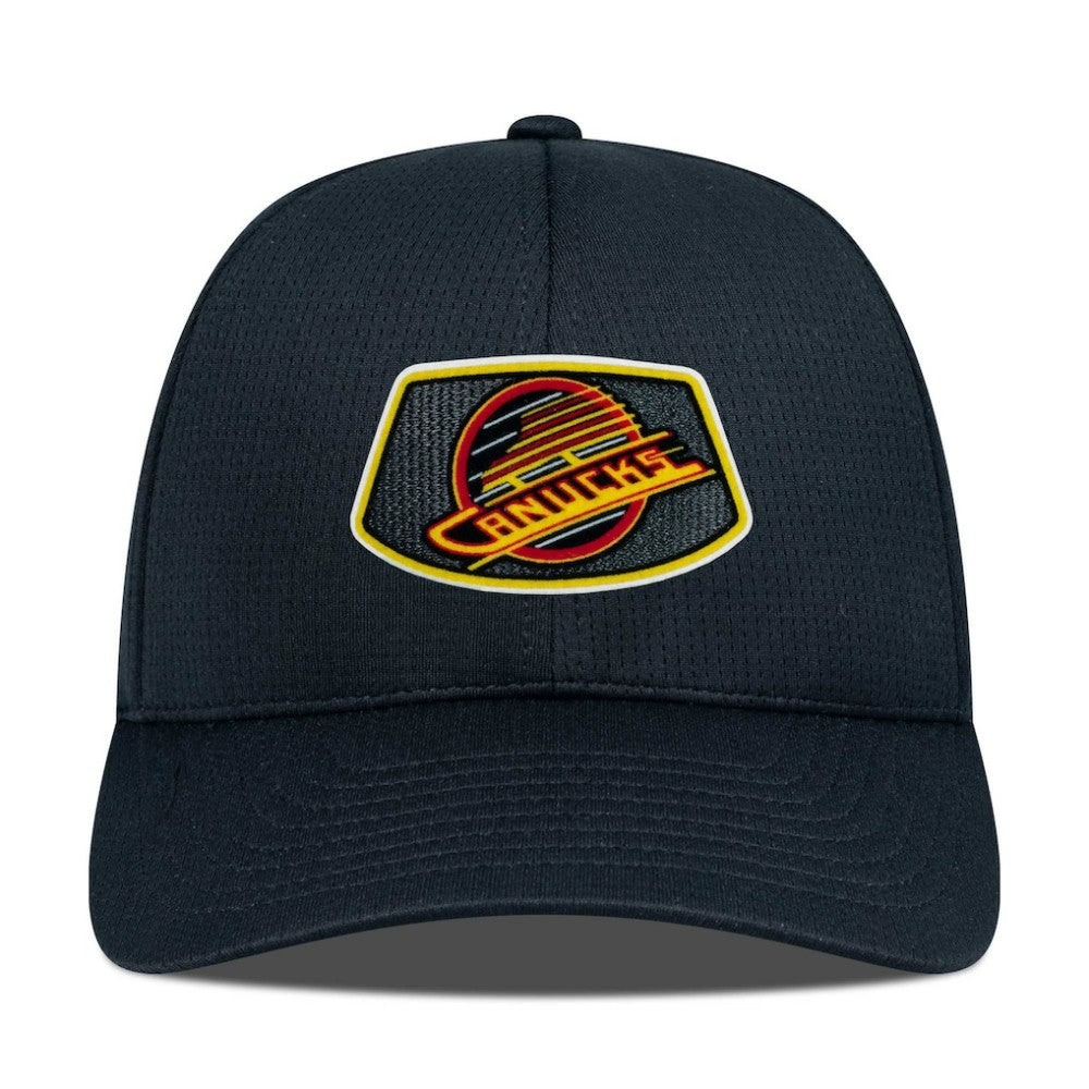 NHL Black Vancouver Canucks Levelwear Retro Skylight Zephyr Adjustable Hat