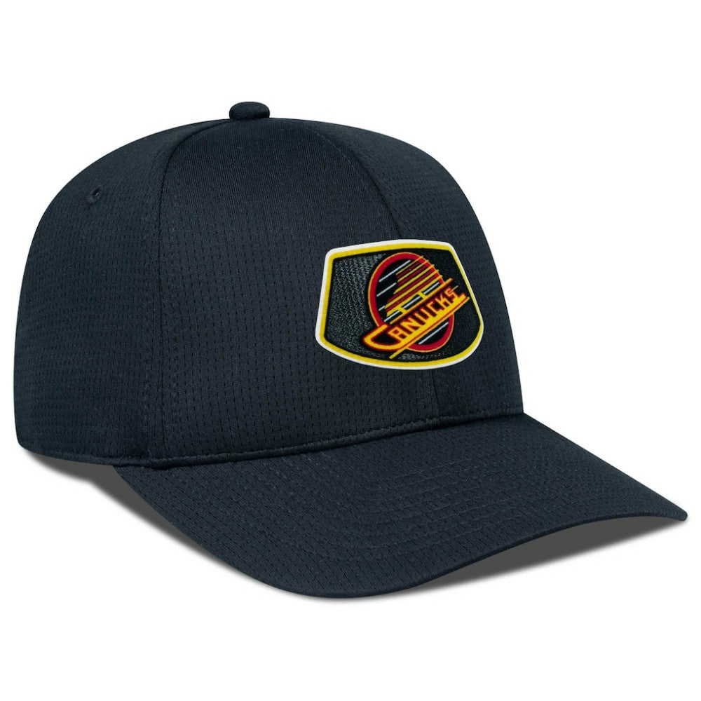NHL Black Vancouver Canucks Levelwear Retro Skylight Zephyr Adjustable Hat