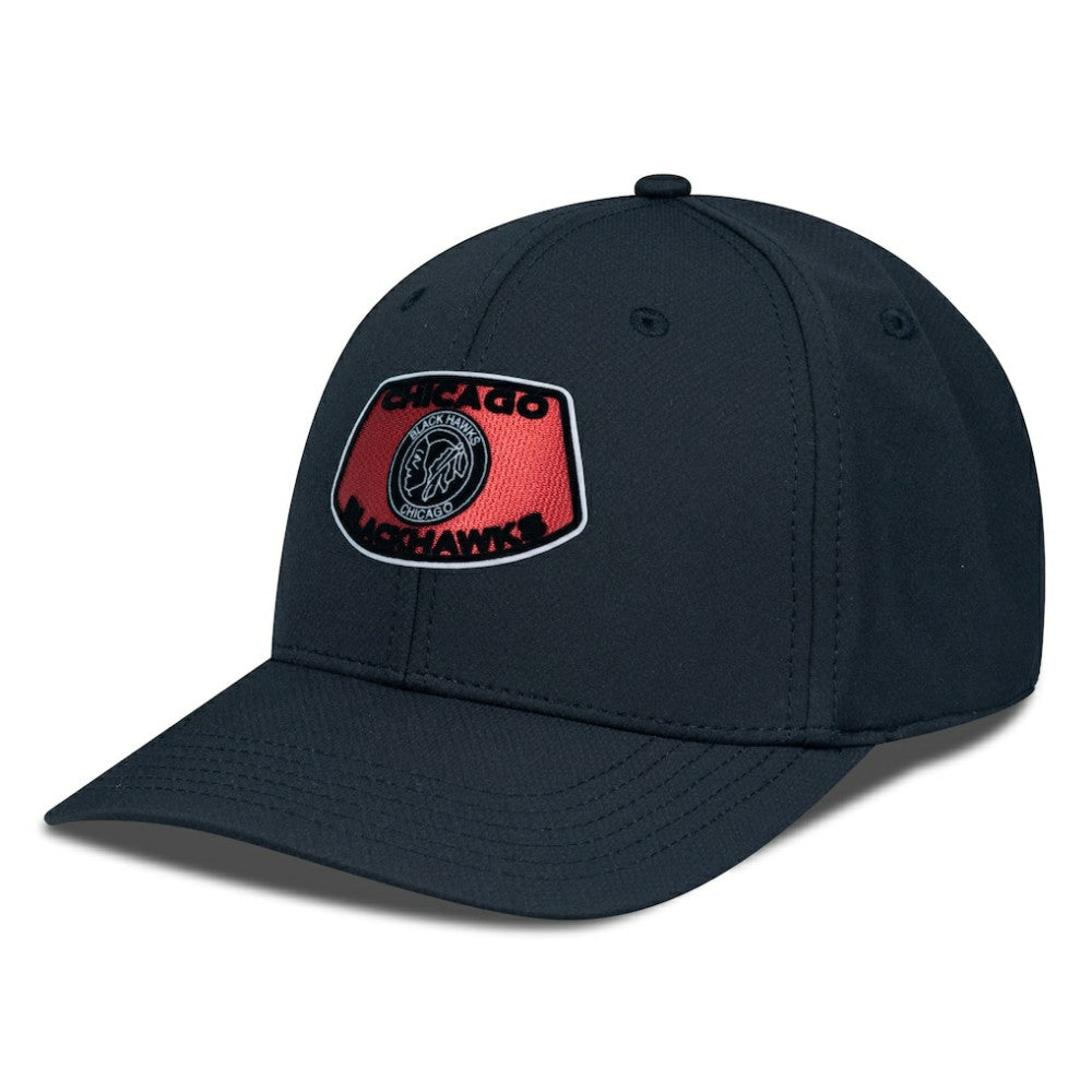 NHL Black Chicago Blackhawks Levelwear Retro Skylight Rise Flex Hat