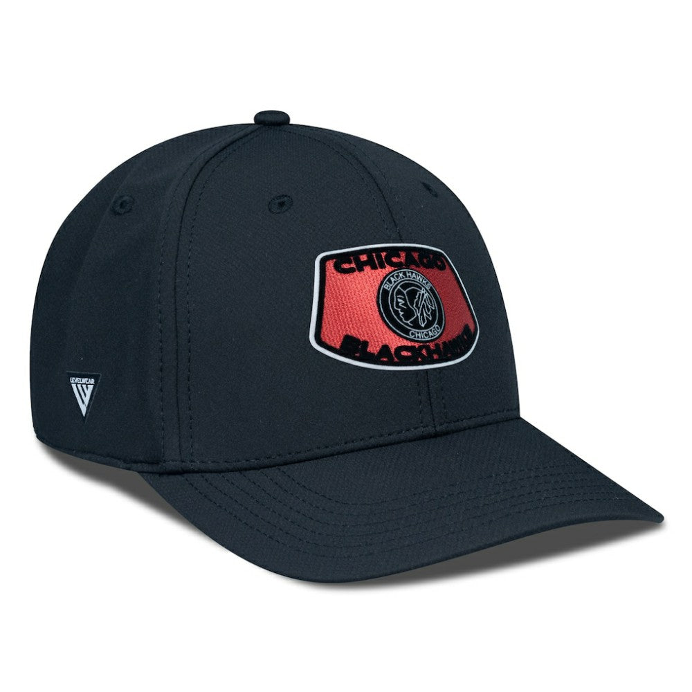 NHL Black Chicago Blackhawks Levelwear Retro Skylight Rise Flex Hat